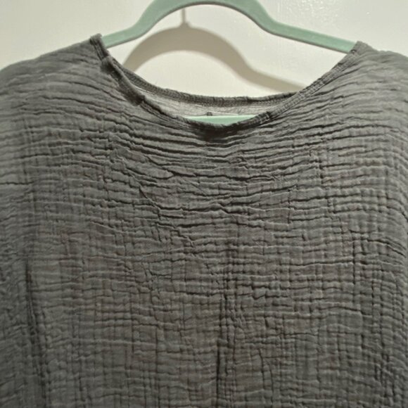 10) AFC France Basic Old Money Goth Lagenlook Grunge Sheer Gauze Cotton Top M/L - Picture 2 of 6